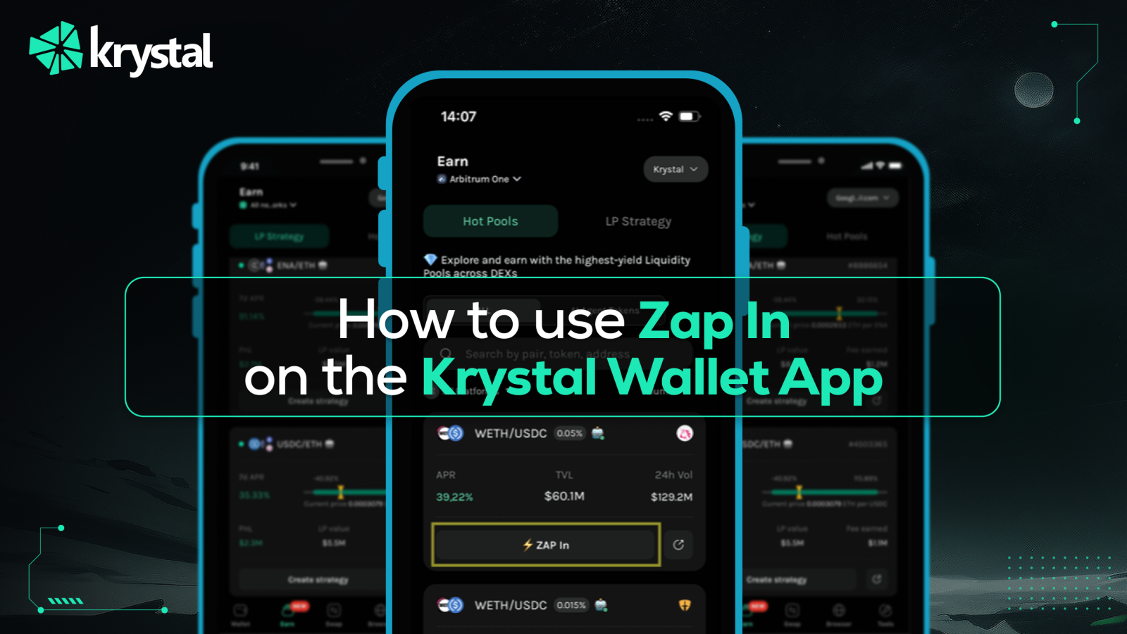 How to use Zap In on the Krystal Wallet App